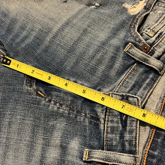 DENIM & SUPPLY RL CROPPED DISTRESSED SKINNY JEANS (29) - Picture 9 of 14
